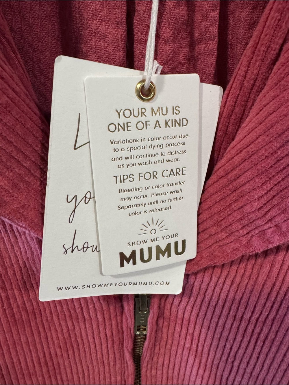 Show Me Your Mumu outlaw orange red Corduroy Dress - Picture 3 of 5